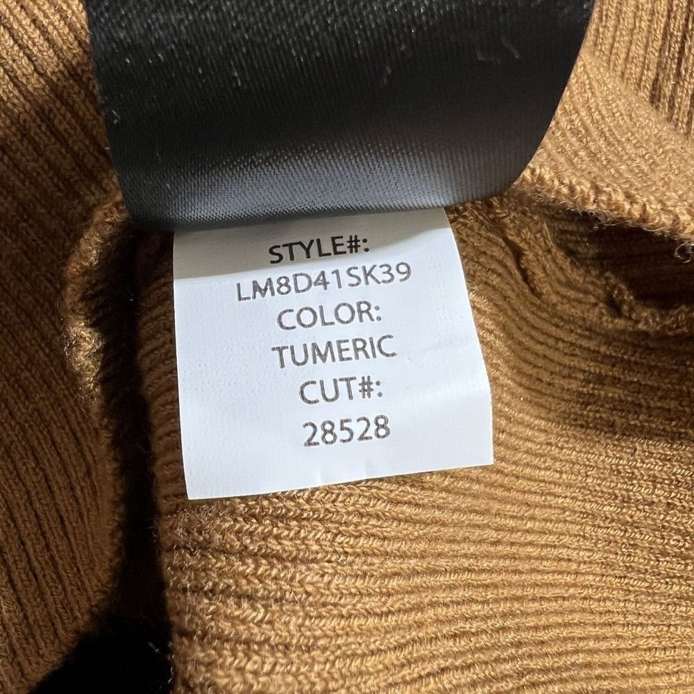 Liverpool Ribbed V-Neck Polo Sweater Large Preppy Euro Autumn Brown Luxe Paris - Picture 11 of 13